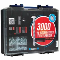 SCELL-IT Coffret De 3000 Vis Autoperceuses TCQ SCELLIT - Tête Cylindrique- COF008-TCQ