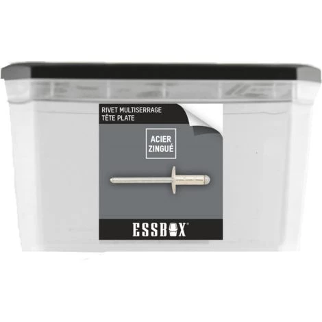 Rivets Standards ESSBOX SCELL-IT Alu/Acier - Tête Large - Ø4,8 Mm X 16 Mm - Boite De 250 - EX-9445524816 3 Rivets Standards ESSBOX SCELL-IT Alu/Acier - Tête Large - Ø4,8 Mm X 16 Mm - Boite De 250 - EX-9445524816