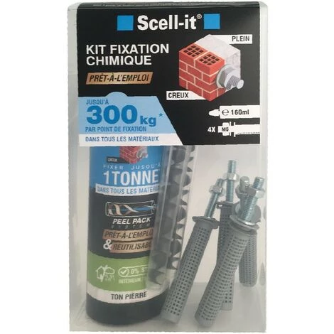 Kit De Scellement Chimique Tiges INOX M6 Garanties à Vie SCELL-IT Jusqu'à 300Kg Résistance 3 Kit De Scellement Chimique Tiges INOX M6 Garanties à Vie SCELL-IT Jusqu'à 300Kg Résistance