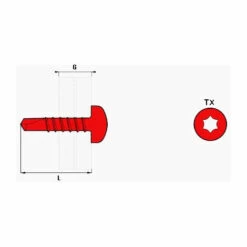 SCELL-IT Vis Autoperceuses AC TCX 4.8x45 SCELLIT - Boite De 250 - TCX48045
