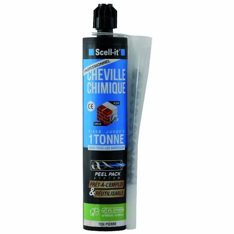 SCELL-IT Cartouche De Scellement Chimique 280 Ml Avec Accessoires SCELL IT 3 SCELL-IT Cartouche De Scellement Chimique 280 Ml Avec Accessoires SCELL IT
