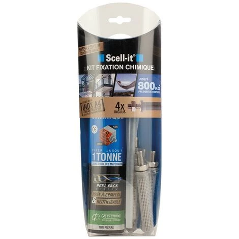 Kit De Scellement Chimique Tiges INOX M10 Garanties à Vie SCELL-IT Jusqu'à 800Kg Résistance 3 Kit De Scellement Chimique Tiges INOX M10 Garanties à Vie SCELL-IT Jusqu'à 800Kg Résistance