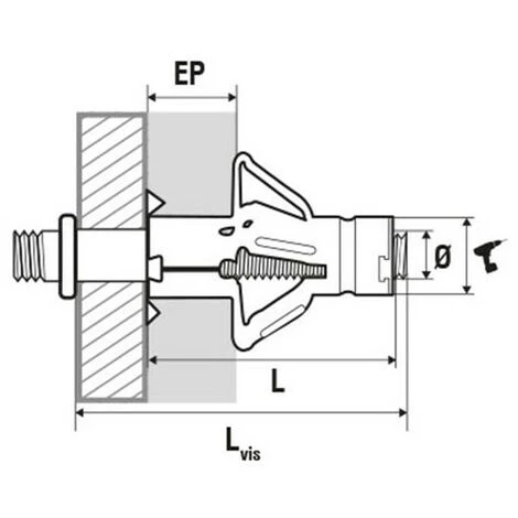 SCELL-IT 100 Chevilles à Expansion Avec Vis, Patte à Vis - M4 X 35 Mm 4 SCELL-IT 100 Chevilles à Expansion Avec Vis, Patte à Vis - M4 X 35 Mm â Image 2