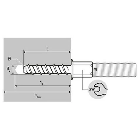 SCELL-IT 100 Pitons Femelles M8, Support Béton Avec Vis, ETE Option 1 - Acier Zingué 4 SCELL-IT 100 Pitons Femelles M8, Support Béton Avec Vis, ETE Option 1 - Acier Zingué – Image 2