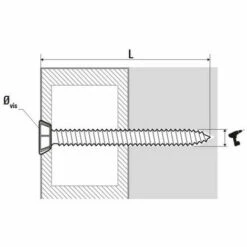 SCELL-IT 50 Vis Béton Fixation Directe Spéciale Huisserie, Tête Fraisée, TX30, Zingué - 7.5 X 402 Mm -SCELL-IT Soldes Magasin 40999771 2