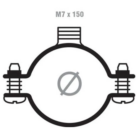 SCELL-IT 50 Colliers De Plomberie Simple - M7 X 150 Mm - D. 55 Mm 4 SCELL-IT 50 Colliers De Plomberie Simple - M7 X 150 Mm - D. 55 Mm – Image 2