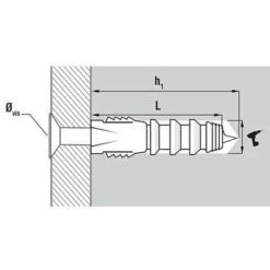 SCELL-IT 100 Chevilles Universelles Polyéthylène Sans Collerette - 8 X 40 Mm -SCELL-IT Soldes Magasin 41000018 2