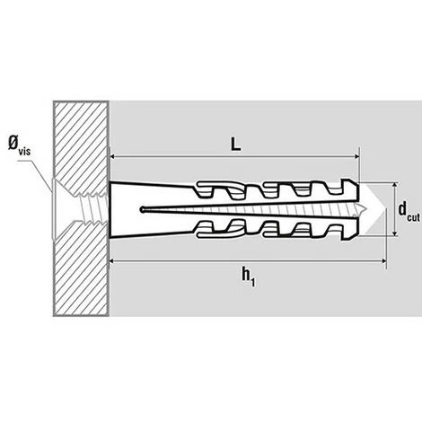 SCELL-IT 400 Chevilles Nylon Avec Collerette - 5 X 25 Mm 4 SCELL-IT 400 Chevilles Nylon Avec Collerette - 5 X 25 Mm – Image 2