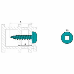 SCELL-IT 200 Vis à Tole Tête Cylindrique, Inox A2 - SQ2 - 4.8 X 80 Mm -SCELL-IT Soldes Magasin 41000200 2