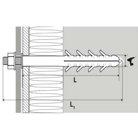 SCELL-IT Kit Fixation Radiateur Sur Isolant - Longueur Vis 250 Mm 5 SCELL-IT Kit Fixation Radiateur Sur Isolant - Longueur Vis 250 Mm – Image 3
