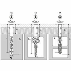 SCELL-IT 10 Chevilles Longues Expansion Nylon - Vis Tête Fraisée T40, Acier Zingué - 10 X 240 Mm -SCELL-IT Soldes Magasin 41000324 2