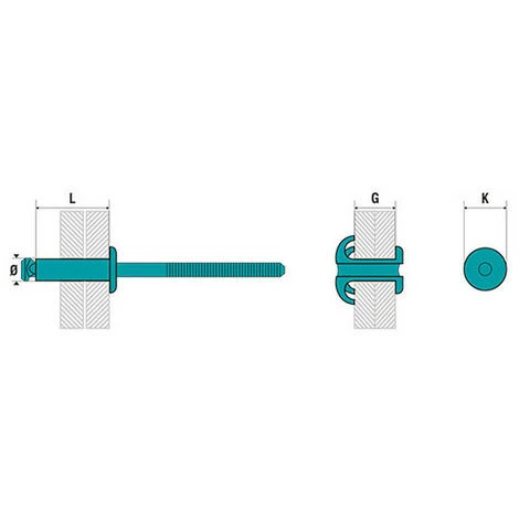 SCELL-IT 1000 Rivets éclaté Inox A2/inox A2 - Tête Plate - 4 X 16 Mm 4 SCELL-IT 1000 Rivets éclaté Inox A2/inox A2 - Tête Plate - 4 X 16 Mm – Image 2