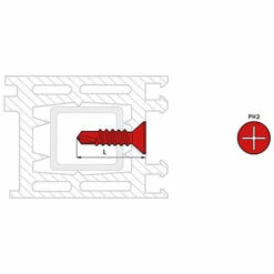 SCELL-IT 1000 Vis PVC Plast Tête Fraisée PH2, Laquée Blanc - 4.2 X 20 Mm -SCELL-IT Soldes Magasin 41000677 2