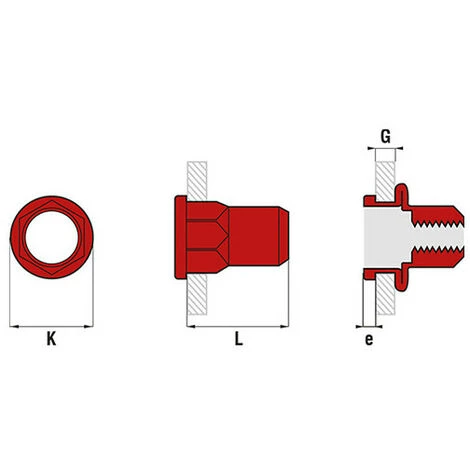 SCELL-IT 500 écrous Semi-hexagonal Acier - Tête Plate - M4 - 30 Mm 4 SCELL-IT 500 écrous Semi-hexagonal Acier - Tête Plate - M4 - 30 Mm – Image 2