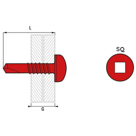 SCELL-IT Blister De 100 Vis Autoperceuses Acier Zingué Blanc - Tête Cylindrique - SQ2 - 4.2 X 25 Mm 4 SCELL-IT Blister De 100 Vis Autoperceuses Acier Zingué Blanc - Tête Cylindrique - SQ2 - 4.2 X 25 Mm – Image 2