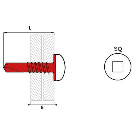 SCELL-IT 500 Vis Autoperceuses - Tête Cylindrique Acier Zingué Blanc - SQ2 - 4.2 X 19 Mm 4 SCELL-IT 500 Vis Autoperceuses - Tête Cylindrique Acier Zingué Blanc - SQ2 - 4.2 X 19 Mm – Image 2