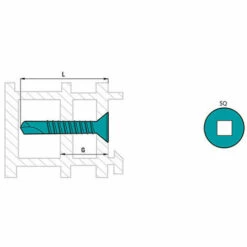 SCELL-IT 200 Vis Autoperceuses, Tête Fraisée, Inox A2/alu - SQ2 - 4.8 X 80 Mm 5 SCELL-IT 200 Vis Autoperceuses, Tête Fraisée, Inox A2/alu - SQ2 - 4.8 X 80 Mm -SCELL-IT Soldes Magasin 41001058 2