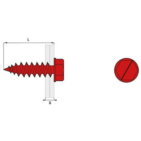 SCELL-IT 500 Vis Autoforeuses - Tête Hexagonale Fendue, Acier Zingué Blanc - Empreinte 7 - 4.2 X 13 Mm 4 SCELL-IT 500 Vis Autoforeuses - Tête Hexagonale Fendue, Acier Zingué Blanc - Empreinte 7 - 4.2 X 13 Mm â Image 2