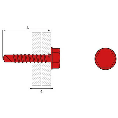 SCELL-IT 500 Vis Autoperceuses Tête Hexagonale, Acier Zingué Blanc - Empreinte 5.5 - 3.9 X 16 Mm 4 SCELL-IT 500 Vis Autoperceuses Tête Hexagonale, Acier Zingué Blanc - Empreinte 5.5 - 3.9 X 16 Mm – Image 2