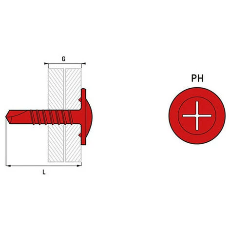 SCELL-IT 500 Vis Autoperceuses Tête Ronde Large, Acier Zingué Blanc, PH2 - 4,2 X 13 Mm 4 SCELL-IT 500 Vis Autoperceuses Tête Ronde Large, Acier Zingué Blanc, PH2 - 4,2 X 13 Mm â Image 2