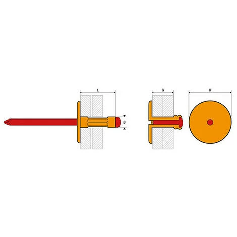 SCELL-IT 250 Rivets Aveugles Multi-serrage Aluminium/acier - Tête Extra Large - 4.8 X 16 Mm 4 SCELL-IT 250 Rivets Aveugles Multi-serrage Aluminium/acier - Tête Extra Large - 4.8 X 16 Mm – Image 2