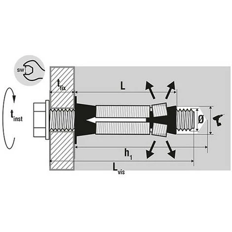 SCELL-IT 25 Chevilles Universelles Multi-matériaux Charges Lourdes, Acier Zingué - M12 X 90 Mm 5 SCELL-IT 25 Chevilles Universelles Multi-matériaux Charges Lourdes, Acier Zingué - M12 X 90 Mm – Image 3