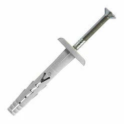 SCELL-IT 100 Chevilles Clou Acier Multi-matériaux à Frapper, Tête Large, Nylon - 8 X 45 Mm