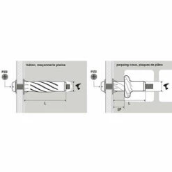 SCELL-IT 50 Chevilles Universelles Nylon PA6 - Pas Métrique Multi-materiaux Twist + Vis - 10 X 49 Mm -SCELL-IT Soldes Magasin 41001346 4