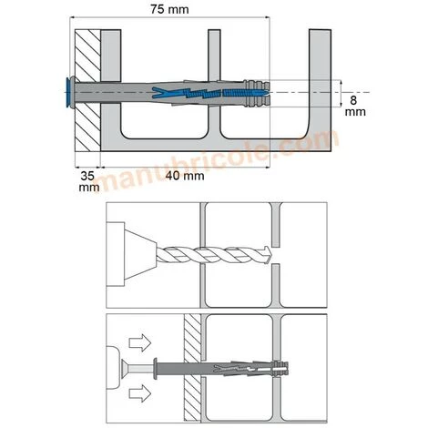 SCELL-IT Cheville à Frapper Tête Fraisée Inox A4 - 8 X 75 - Boîte De 100 3 SCELL-IT Cheville à Frapper Tête Fraisée Inox A4 - 8 X 75 - Boîte De 100
