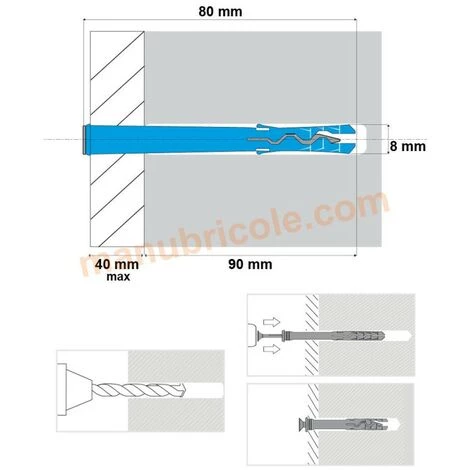 SCELL-IT Cheville à Frapper Tête Fraisée Polyamide 8 X 80 - Boite De 100 3 SCELL-IT Cheville à Frapper Tête Fraisée Polyamide 8 X 80 - Boite De 100