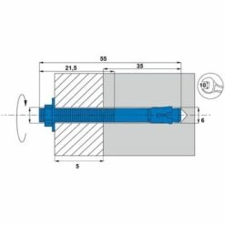 Goujon D'ancrage Acier M6X55 SCELL-IT - Boite De 200 9 Goujon D'ancrage Acier M6X55 SCELL-IT - Boite De 200 -SCELL-IT Soldes Magasin 5448467 3