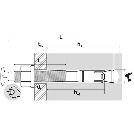 Scell-it - Goujon D'ancrage Acier Zingué BZ-08X65 M8x65mm 5 Scell-it - Goujon D'ancrage Acier Zingué BZ-08X65 M8x65mm – Image 3