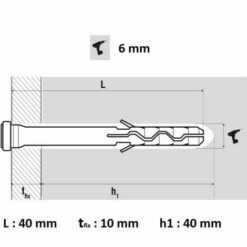 Scell-it - Cheville TFPLUS6040-BC Clou Polyamide Renforcé 6x40mm 7 Scell-it - Cheville TFPLUS6040-BC Clou Polyamide Renforcé 6x40mm -SCELL-IT Soldes Magasin 59407407 3