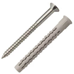 Boîte 50 Chevilles Nylon Longue Expansion 8 X 100 Mm + Vis Tête Fraisée SCELL-IT - G-L08100-BC