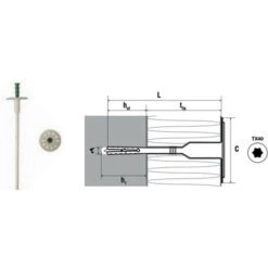 Boîte 200 Fixations D'isolant à Visser 8x175 Mm Vis Acier SCELL-IT - FITORX08175