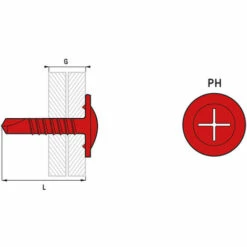 Boîte 500 Vis Autoperceuse Tête Ronde Large Zingué SCELL-IT - PH2 - 4.2 X 25 Mm -TRLC42025