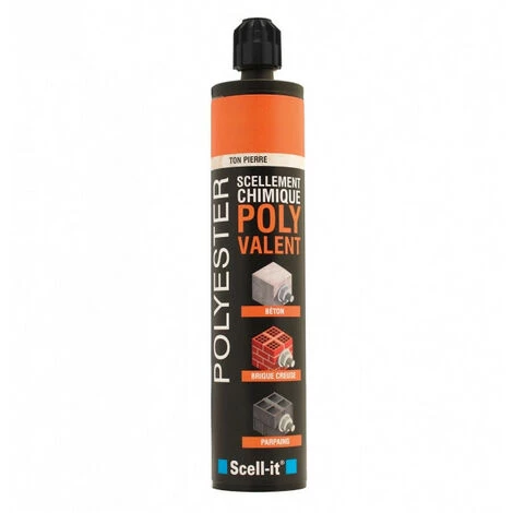 Cartouches Scellement Chimique Ton Pierre Polyvalent F 300ml SCELL-IT - Nombre De Cartouches: 24 Cartouches 4 Cartouches Scellement Chimique Ton Pierre Polyvalent F 300ml SCELL-IT - Nombre De Cartouches: 24 Cartouches – Image 2