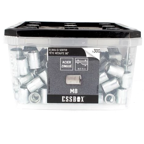 SCELL-IT ESSBOX De 300 Ecrous Aveugles Crantés T.Reduite M8 Acier 3 SCELL-IT ESSBOX De 300 Ecrous Aveugles Crantés T.Reduite M8 Acier