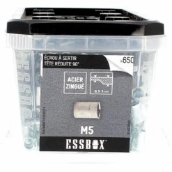 SCELL-IT ESSBOX De 650 Ecrous Aveugles Crantés T.Reduite M5 Acier