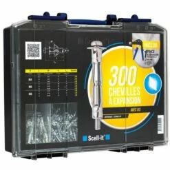 SCELL-IT Coffret Chevilles Métalliques A Expansion + Vis + Pince MD
