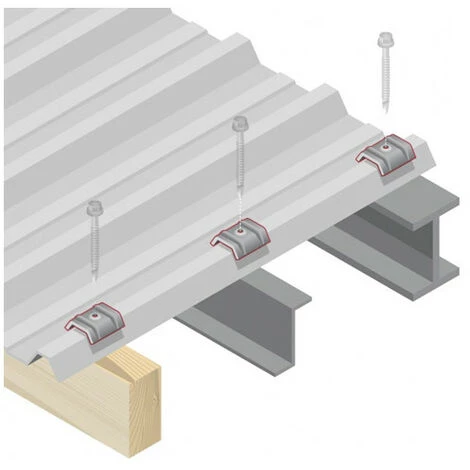 SCELL-IT 100 Cavaliers étanches Pour Vis Bacs Acier Type E3 TRAPEZO TYPE E - RAL 5008 4 SCELL-IT 100 Cavaliers étanches Pour Vis Bacs Acier Type E3 TRAPEZO TYPE E - RAL 5008 â Image 2