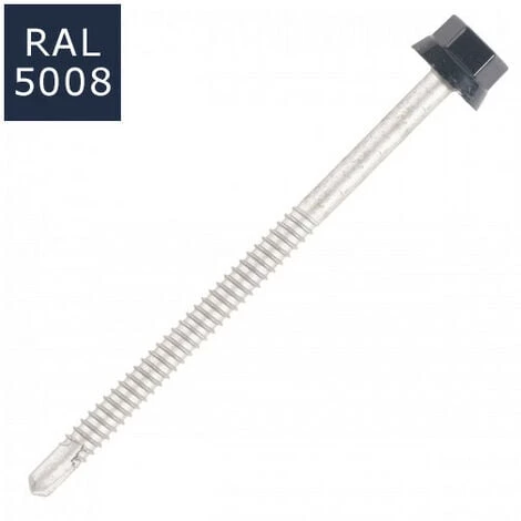 SCELL-IT 100 Vis Pour Bacs Acier D. 6,3 Mm L. 160 Mm ZAMATOP-Z TH12 Pour Le Zed - RAL 5008 3 SCELL-IT 100 Vis Pour Bacs Acier D. 6,3 Mm L. 160 Mm ZAMATOP-Z TH12 Pour Le Zed - RAL 5008