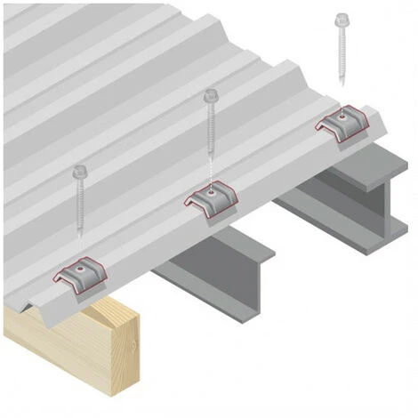 SCELL-IT 100 Cavaliers étanches Pour Vis Bacs Acier Type C1 TRAPEZO TYPE C - RAL 9010 4 SCELL-IT 100 Cavaliers étanches Pour Vis Bacs Acier Type C1 TRAPEZO TYPE C - RAL 9010 – Image 2