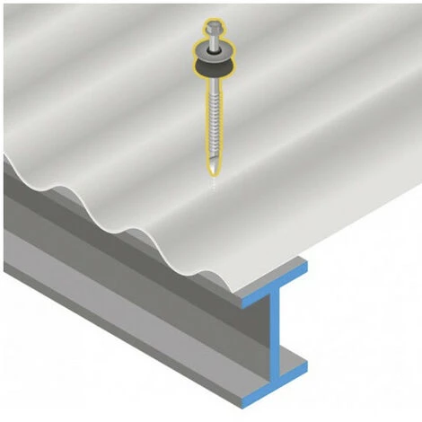 SCELL-IT 100 Vis étanches Pour Fibres-ciment D. 6,3 Mm L. 110 Mm FIBROTOP-P TH8 Pour L'IPN 4 SCELL-IT 100 Vis étanches Pour Fibres-ciment D. 6,3 Mm L. 110 Mm FIBROTOP-P TH8 Pour L'IPN – Image 2