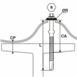SCELL-IT 100 Vis étanches Pour Fibres-ciment D. 6,3 Mm L. 110 Mm FIBROTOP-P TH8 Pour L'IPN 9 SCELL-IT 100 Vis étanches Pour Fibres-ciment D. 6,3 Mm L. 110 Mm FIBROTOP-P TH8 Pour L'IPN -SCELL-IT Soldes Magasin 71538941 3