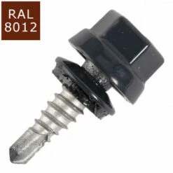 SCELL-IT 100 Vis Pour Bacs Acier D. 6,3 Mm L. 22 Mm ZAMATOP-CR TH12 Pour Le Couturage - RAL 8012