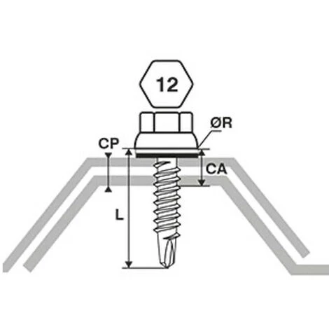 SCELL-IT 100 Vis Pour Bacs Acier D. 6,3 Mm L. 22 Mm ZAMATOP-CR TH12 Pour Le Couturage - RAL 8012 5 SCELL-IT 100 Vis Pour Bacs Acier D. 6,3 Mm L. 22 Mm ZAMATOP-CR TH12 Pour Le Couturage - RAL 8012 – Image 3