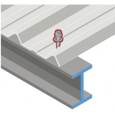 SCELL-IT 100 Vis Pour Bacs Acier D. 5,5 Mm L. 32 Mm ZAMATOP-PR TH12 Pour L'IPN - RAL 5008 4 SCELL-IT 100 Vis Pour Bacs Acier D. 5,5 Mm L. 32 Mm ZAMATOP-PR TH12 Pour L'IPN - RAL 5008 – Image 2