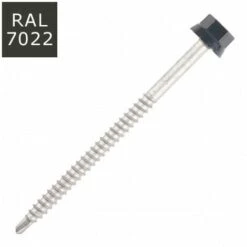 SCELL-IT 100 Vis Pour Bacs Acier D. 6,3 Mm L. 100 Mm ZAMATOP-W TH12 Pour Le Bois - RAL 7022