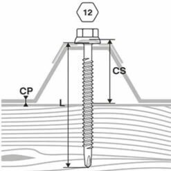 SCELL-IT 100 Vis Pour Bacs Acier D. 6,3 Mm L. 180 Mm ZAMATOP-W TH12 Pour Le Bois - RAL 5008 9 SCELL-IT 100 Vis Pour Bacs Acier D. 6,3 Mm L. 180 Mm ZAMATOP-W TH12 Pour Le Bois - RAL 5008 -SCELL-IT Soldes Magasin 71539060 3